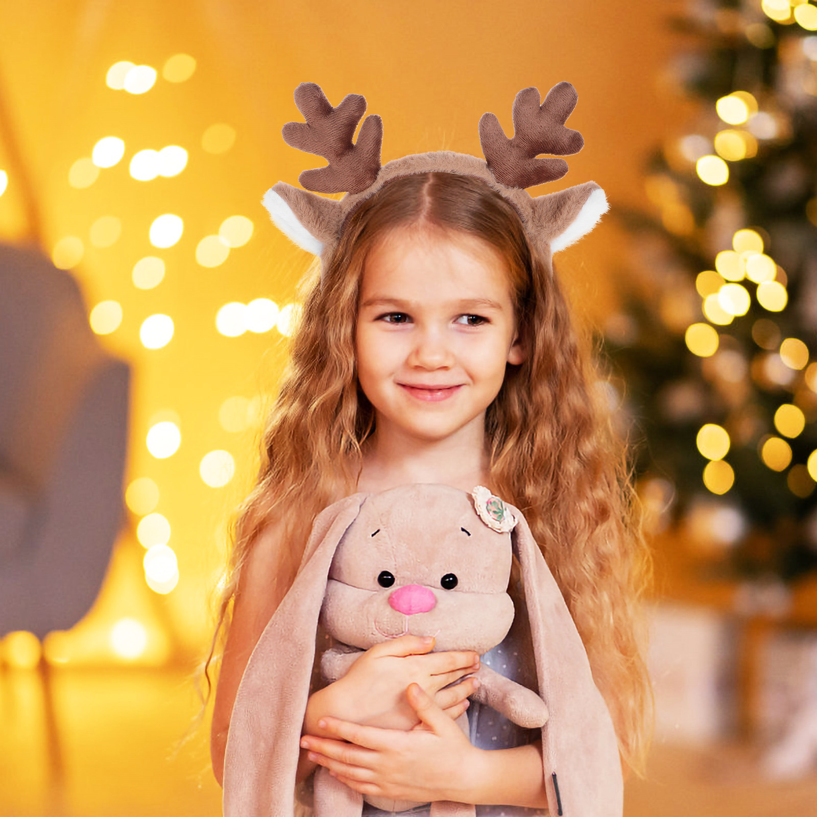 Reindeer Antlers Headband - Christmas Headband Reindeer Antlers Design Comfortable