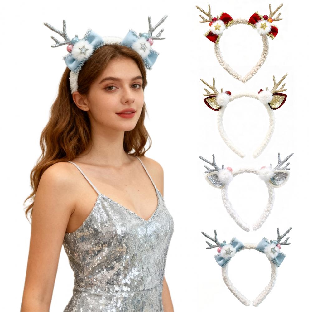 Christmas Headband Women Elk H - Reindeer Antlers Headband ulasan dan harga