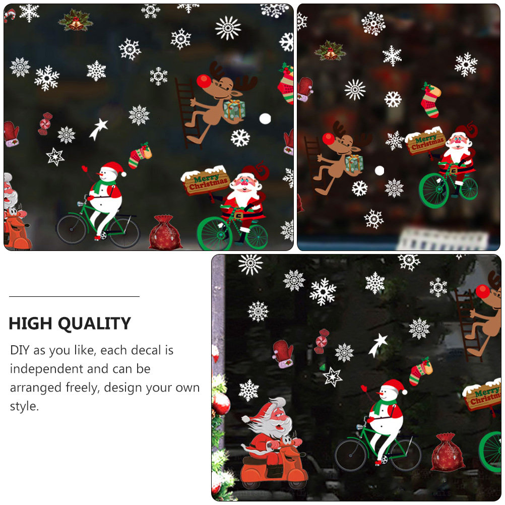 Window Winter Sticker Scene Ho - Snowflake Window Decal ulasan dan harga
