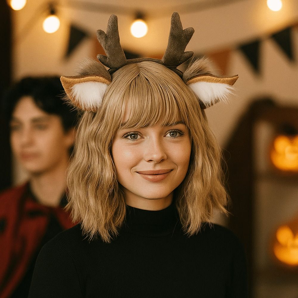 Unisex Deer Ears Reindeer Antl - Reindeer Antlers Headband ulasan dan harga