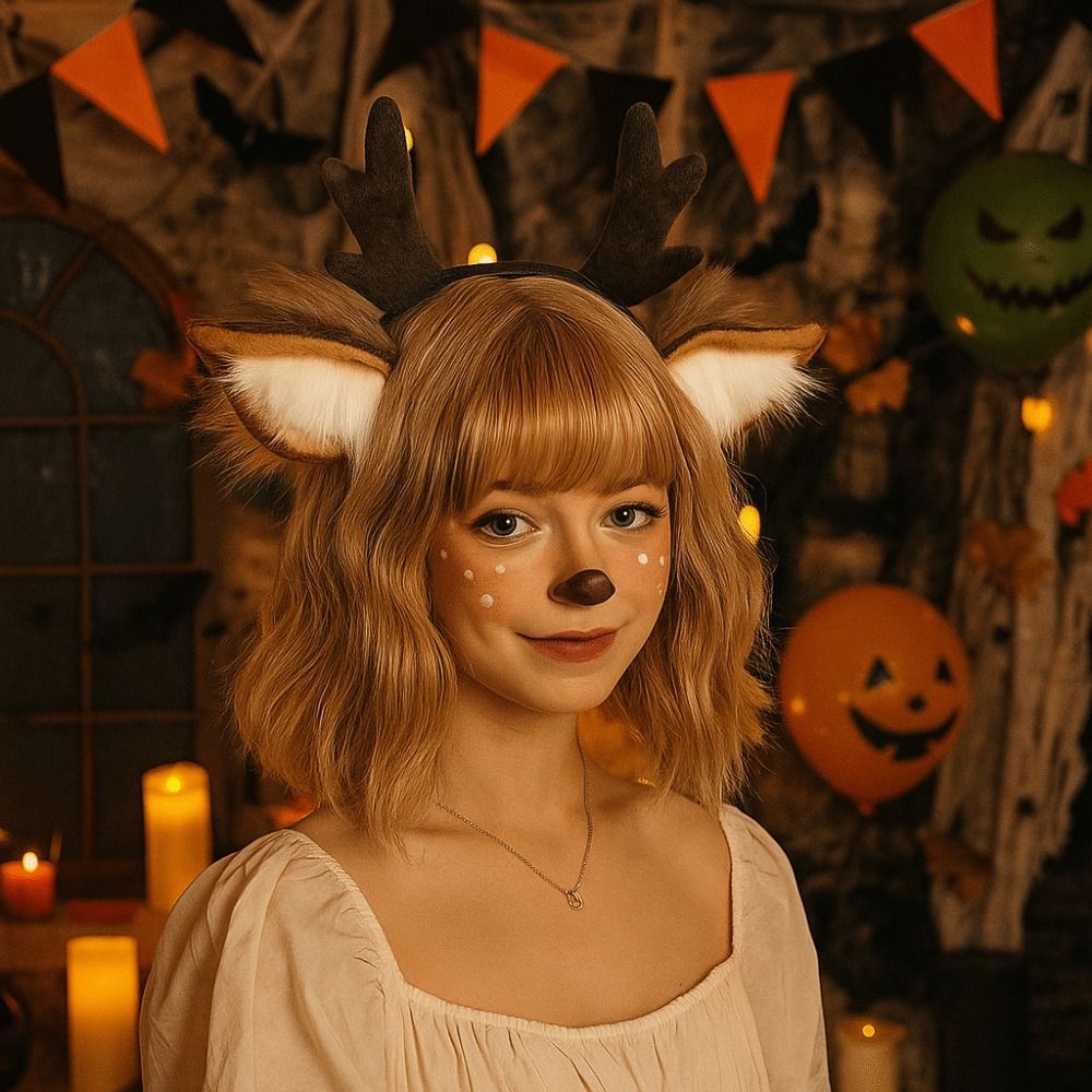 Unisex Deer Ears Reindeer Antl - Reindeer Antlers Headband ulasan dan harga