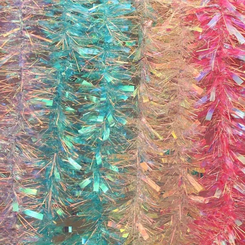 Light Green Iridescent Hologra - Tinsel Garland Decoration ulasan dan harga