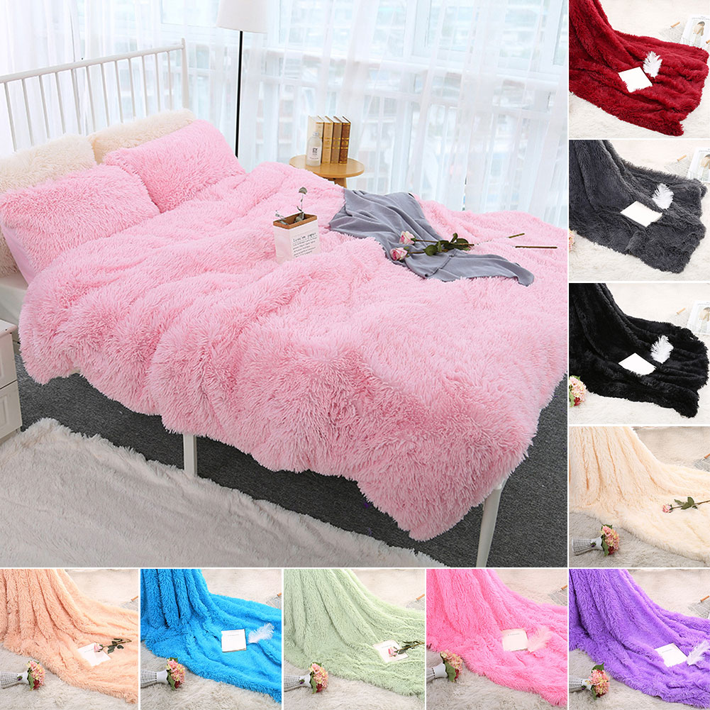 80x120cm Soft Fluffy Shaggy Wa - Christmas Throw Blanket ulasan dan harga