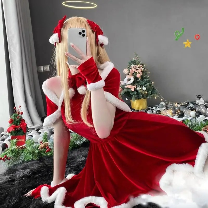 Christmas Cosplay Costume Dres - Elf Costume Christmas ulasan dan harga