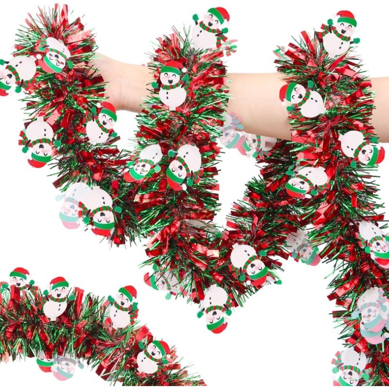 2M Red Green Christmas Tinsel  - Tinsel Garland Decoration ulasan dan harga