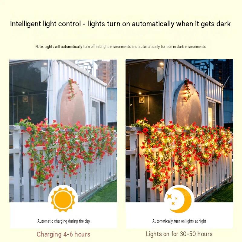 Solar Rose Vine String Lights  - Christmas Lights Outdoor ulasan dan harga