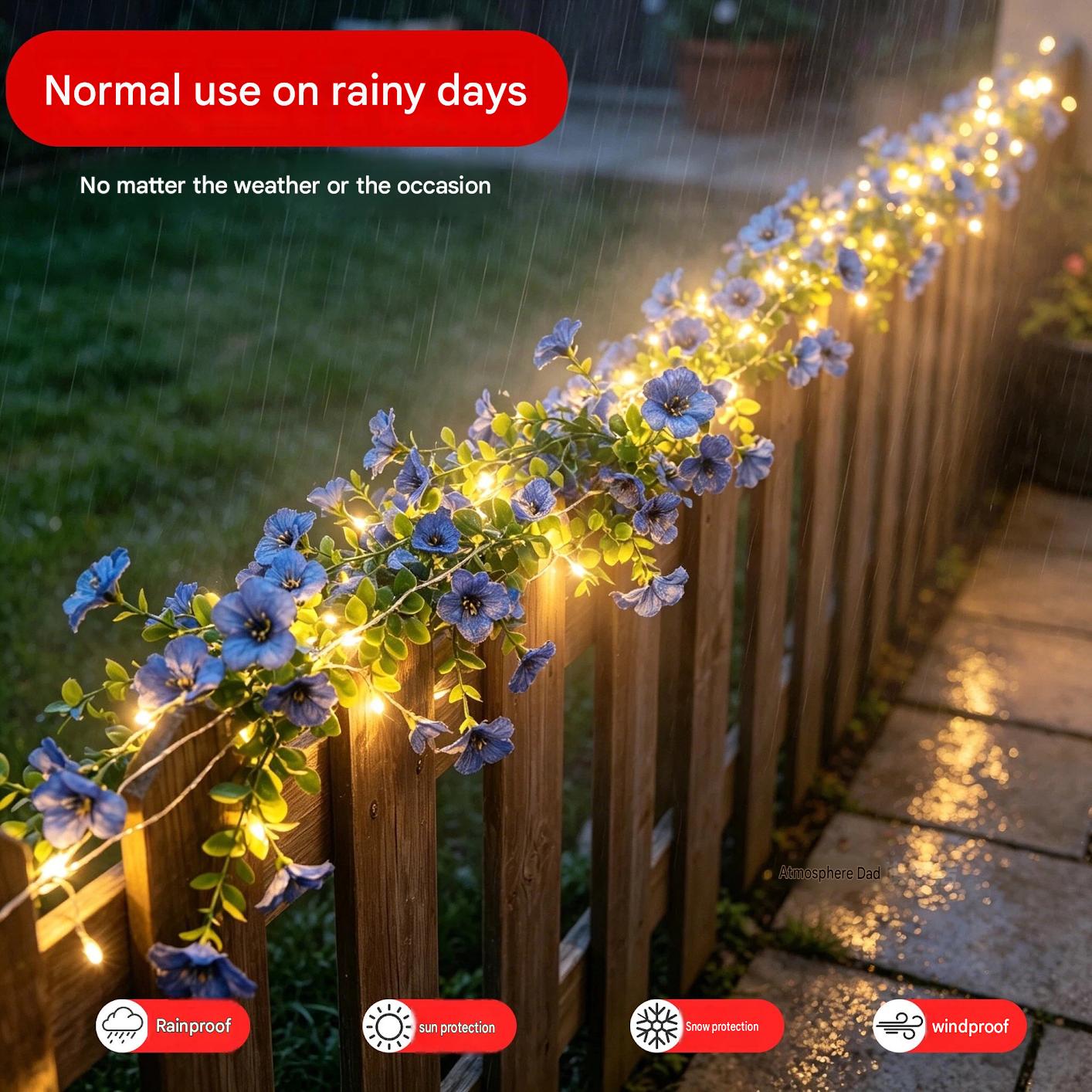 Solar Rose Vine String Lights  - Christmas Lights Outdoor ulasan dan harga