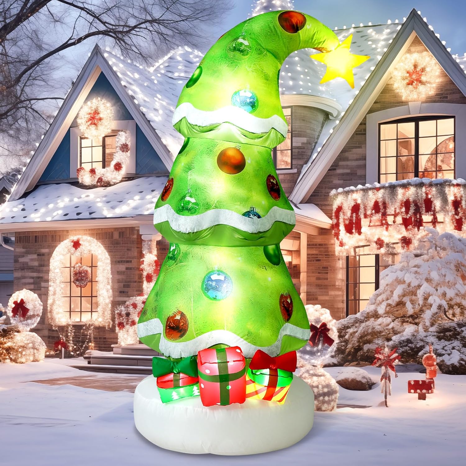 Lime Green 6.9ft Outdoor Infla - Christmas Lights Outdoor ulasan dan harga
