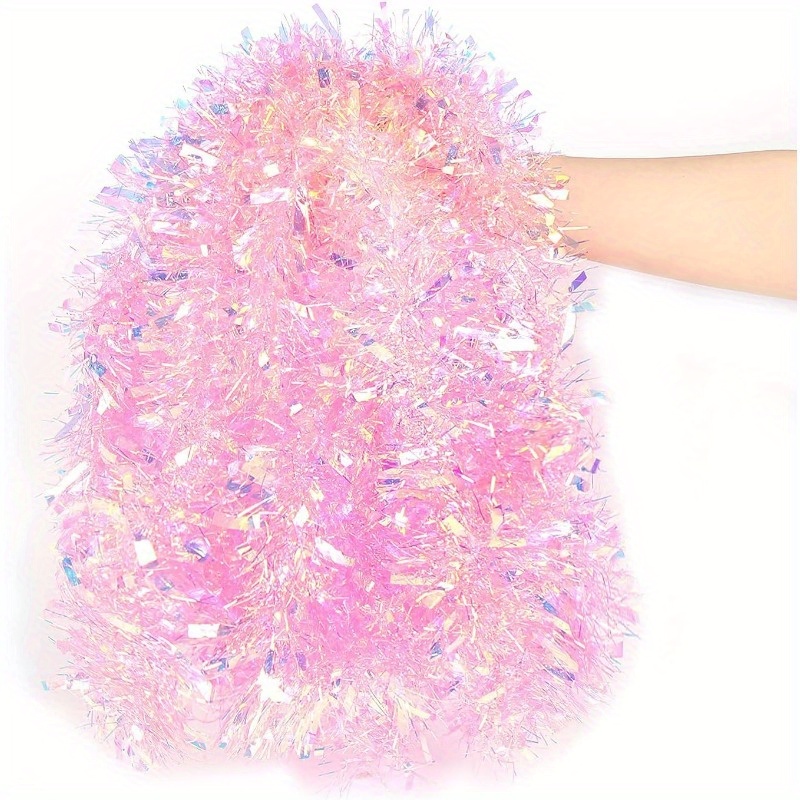 13Ft Pink Christmas Tinsel Gar - Tinsel Garland Decoration ulasan dan harga