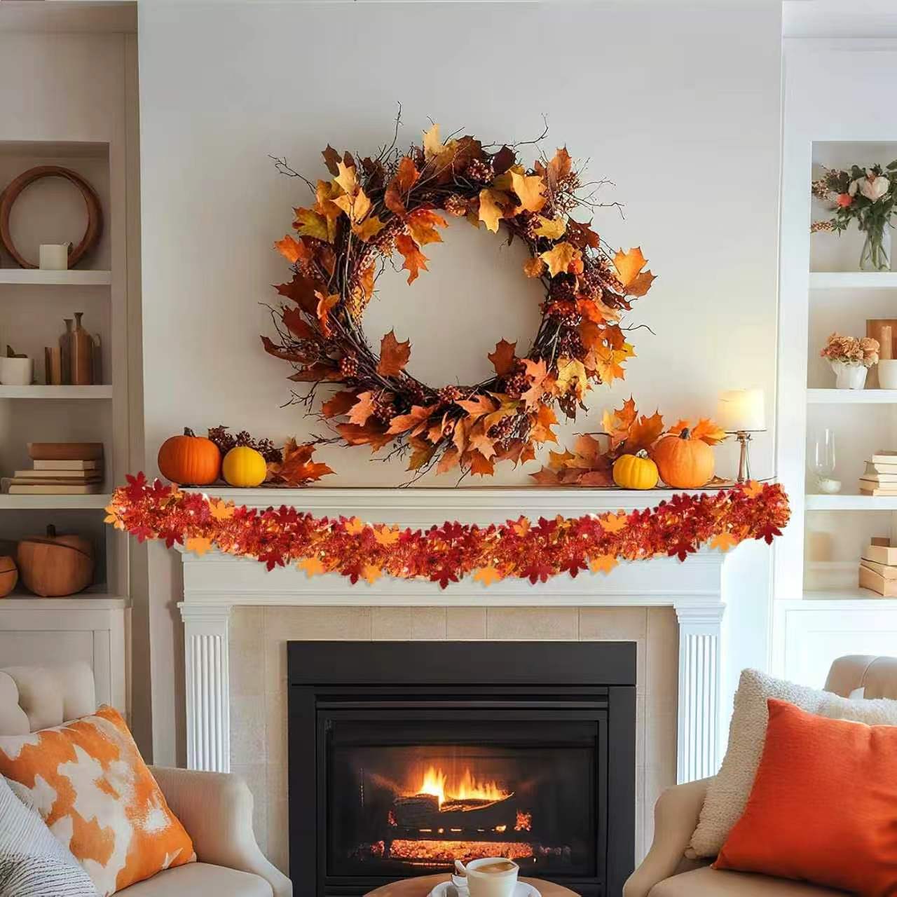 Thanksgiving Fall Tinsel Garla - Tinsel Garland Decoration ulasan dan harga
