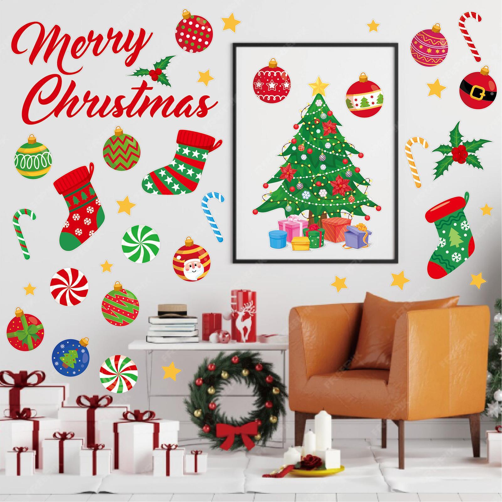3 Pieces Christmas wall sticke - Snowflake Window Decal ulasan dan harga